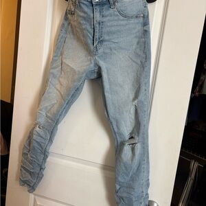 Light Blue Distressed Women Jeans